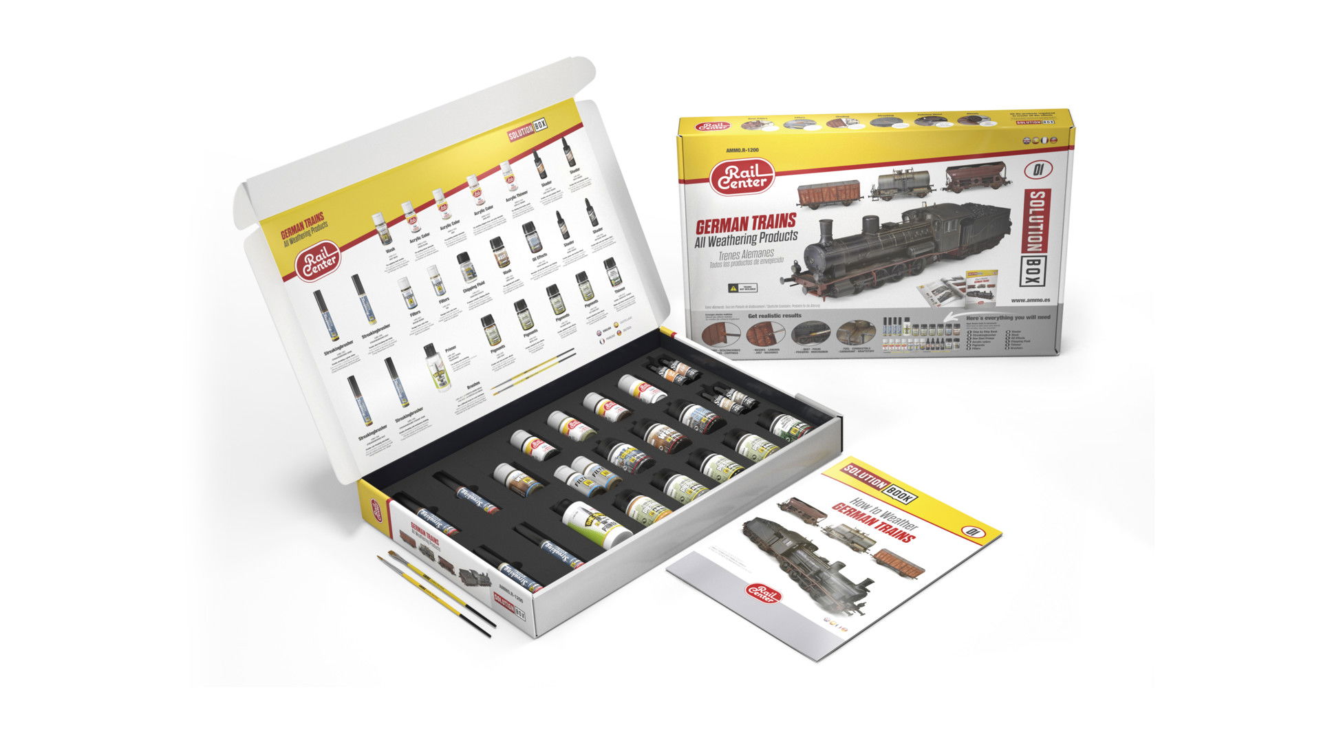 GERMAN TRAINS. All Weathering Products Solution-Box "Deutsche Züge altern, verwittern"