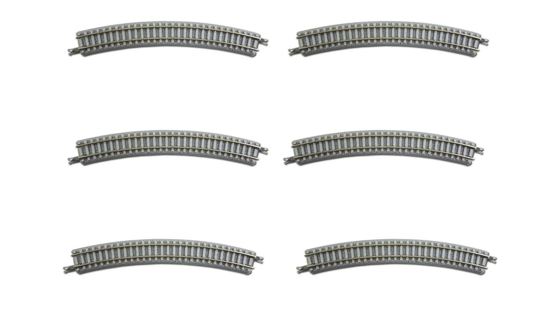 Gleis gebogen R220-30°, mit Betonschwellen Gleis gebogen R220-30°