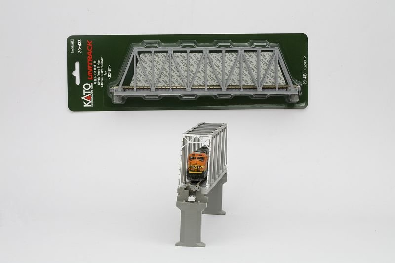 Kastenbrücke silber mit Gleis 248mm