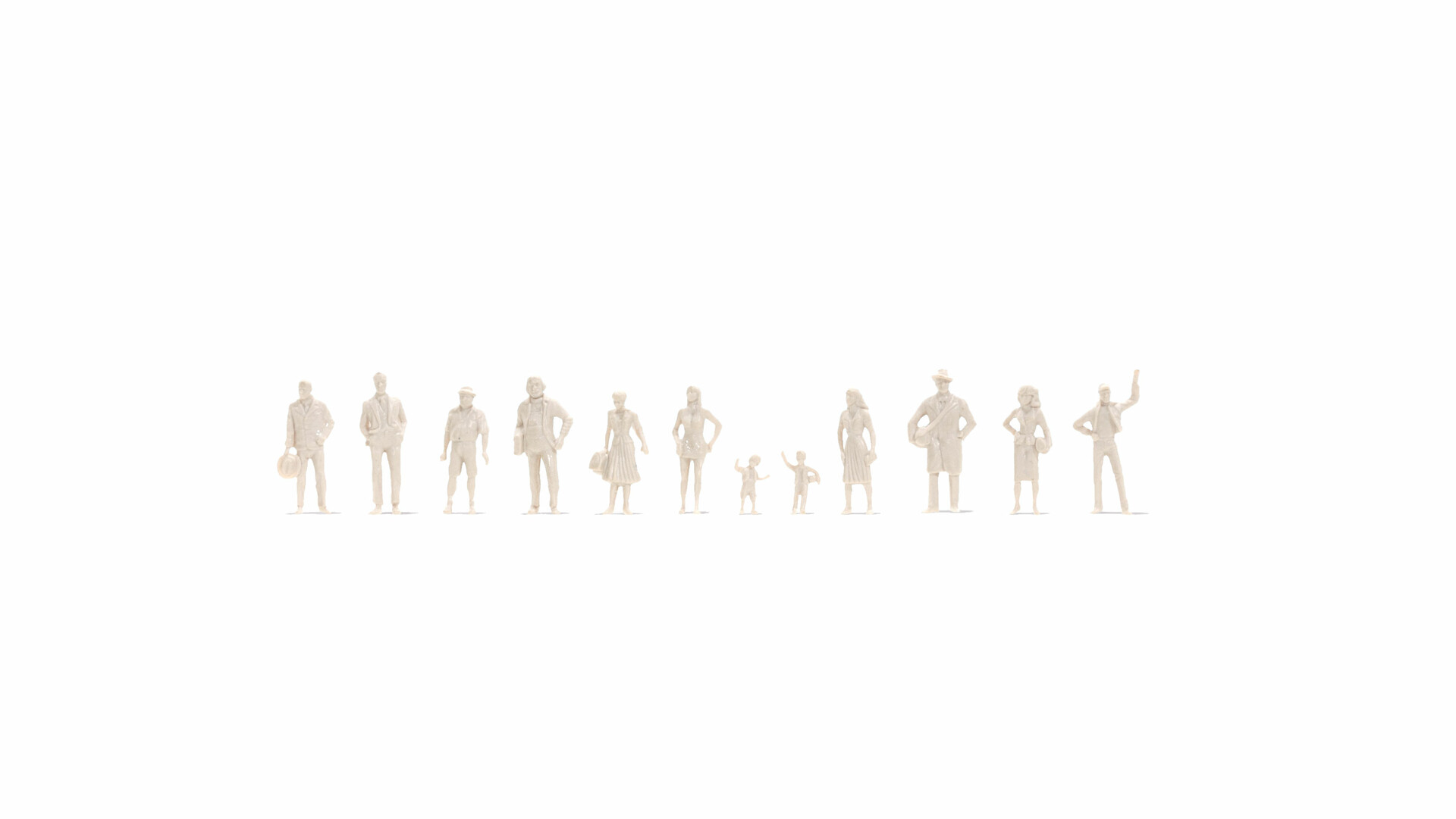 Standing People, white, Architecture Line 1:100 Architecture Line