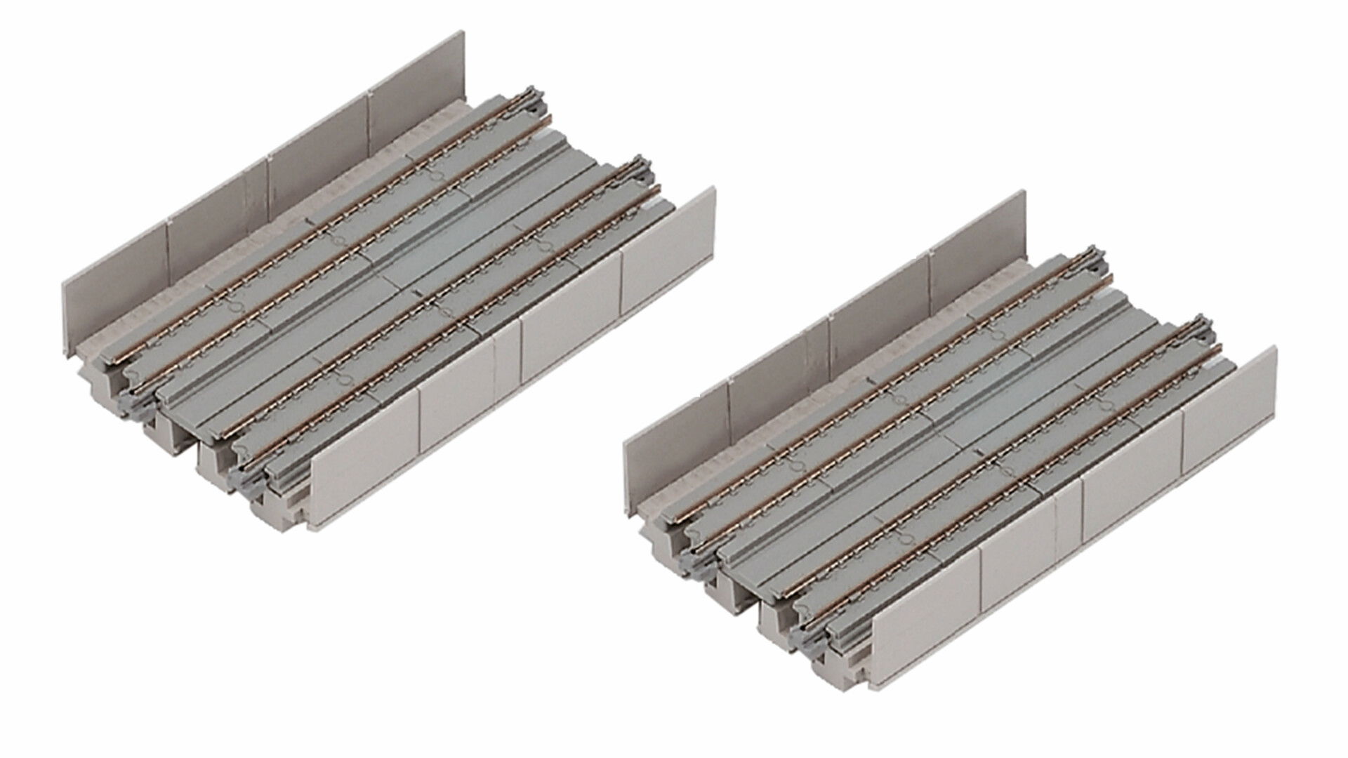 Viadukt-NBS 2-gleisig mit geradem Gleis 124mm Viadukt-NBS 2-gleisig