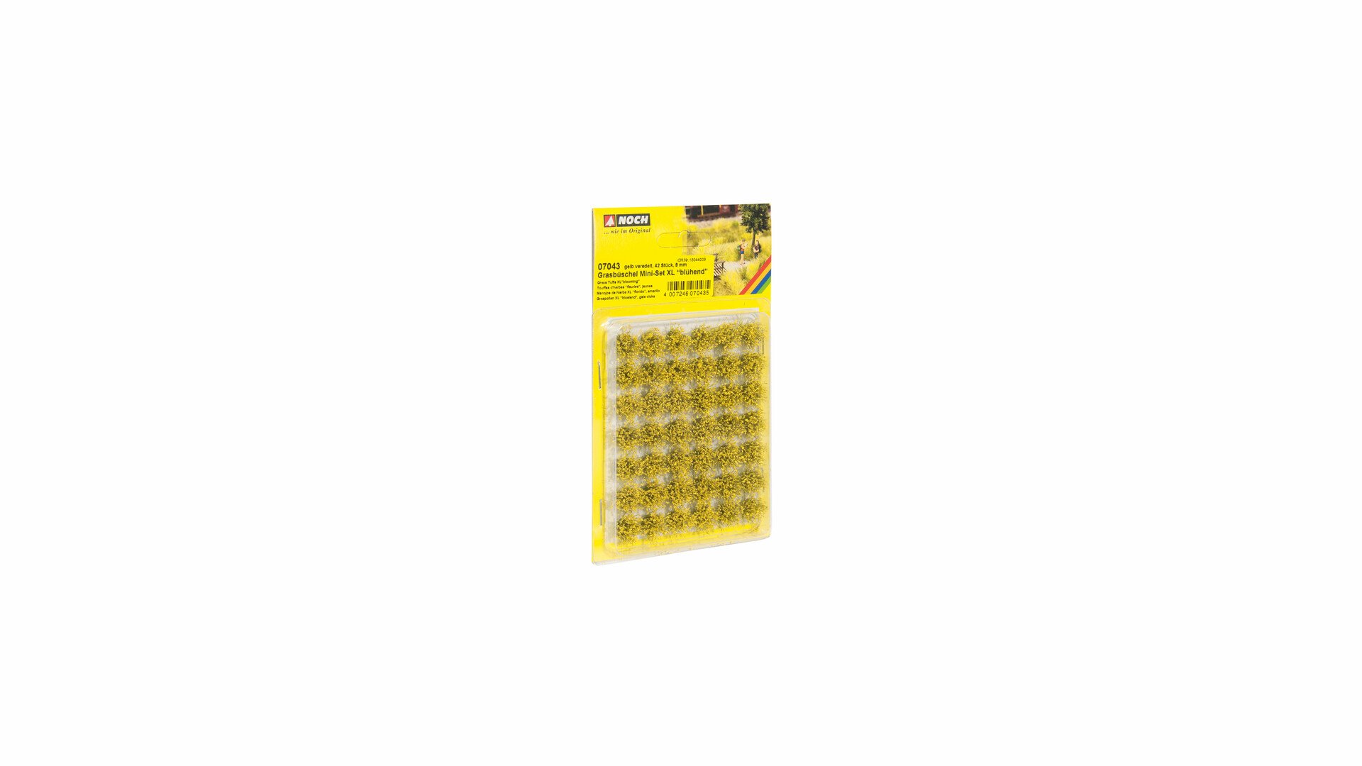 Grasbüschel Mini Set XL blühend gelb veredelt, 42 Stück, 9 mm