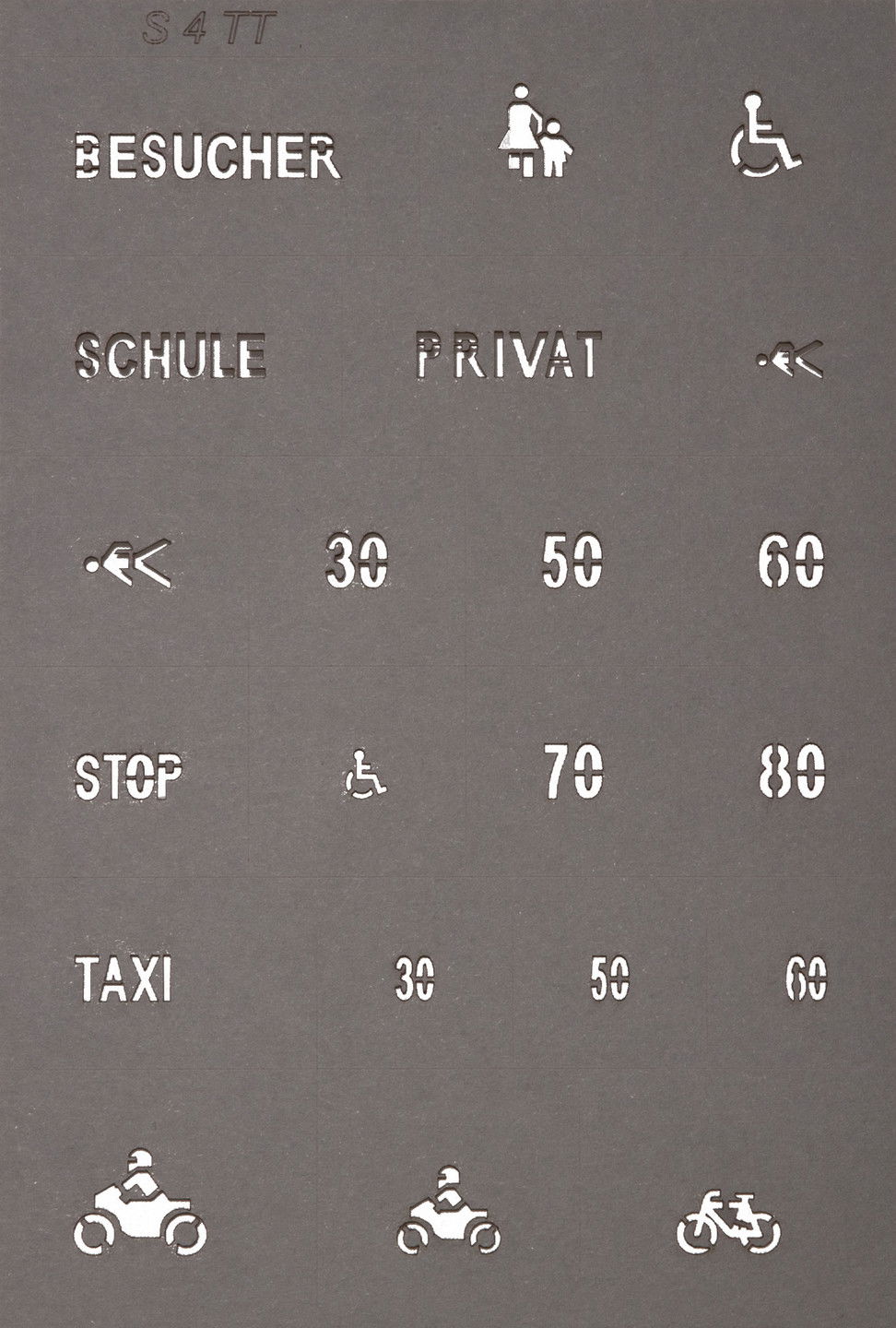 Street Marking Templates Straßenmarkierungs-Schablonen