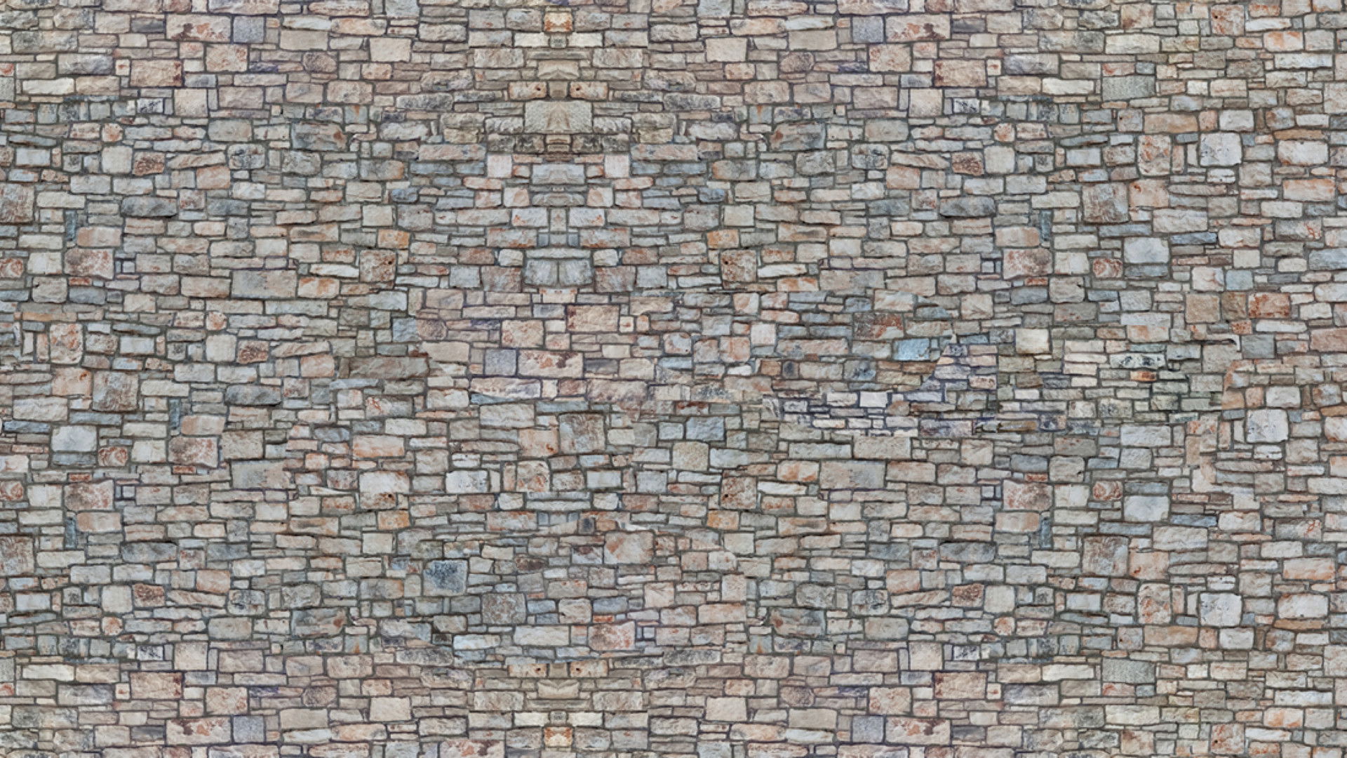 3D-Cardboard Sheet “Quarrystone Wall”,multicoloure 3D-Kartonplatte-Bruchsteinmauer