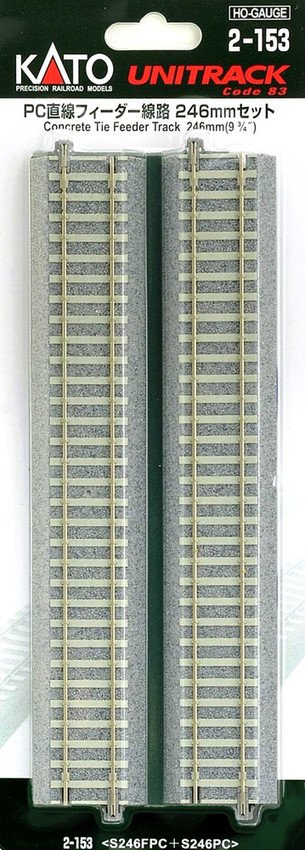 Anschlussgleis gerade -Beton- 246 mm, 1 Stück 