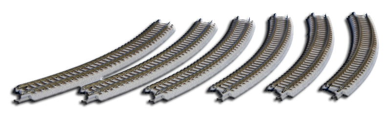 Gleis gebogen R270-30° Gleis gebogen R270-30°