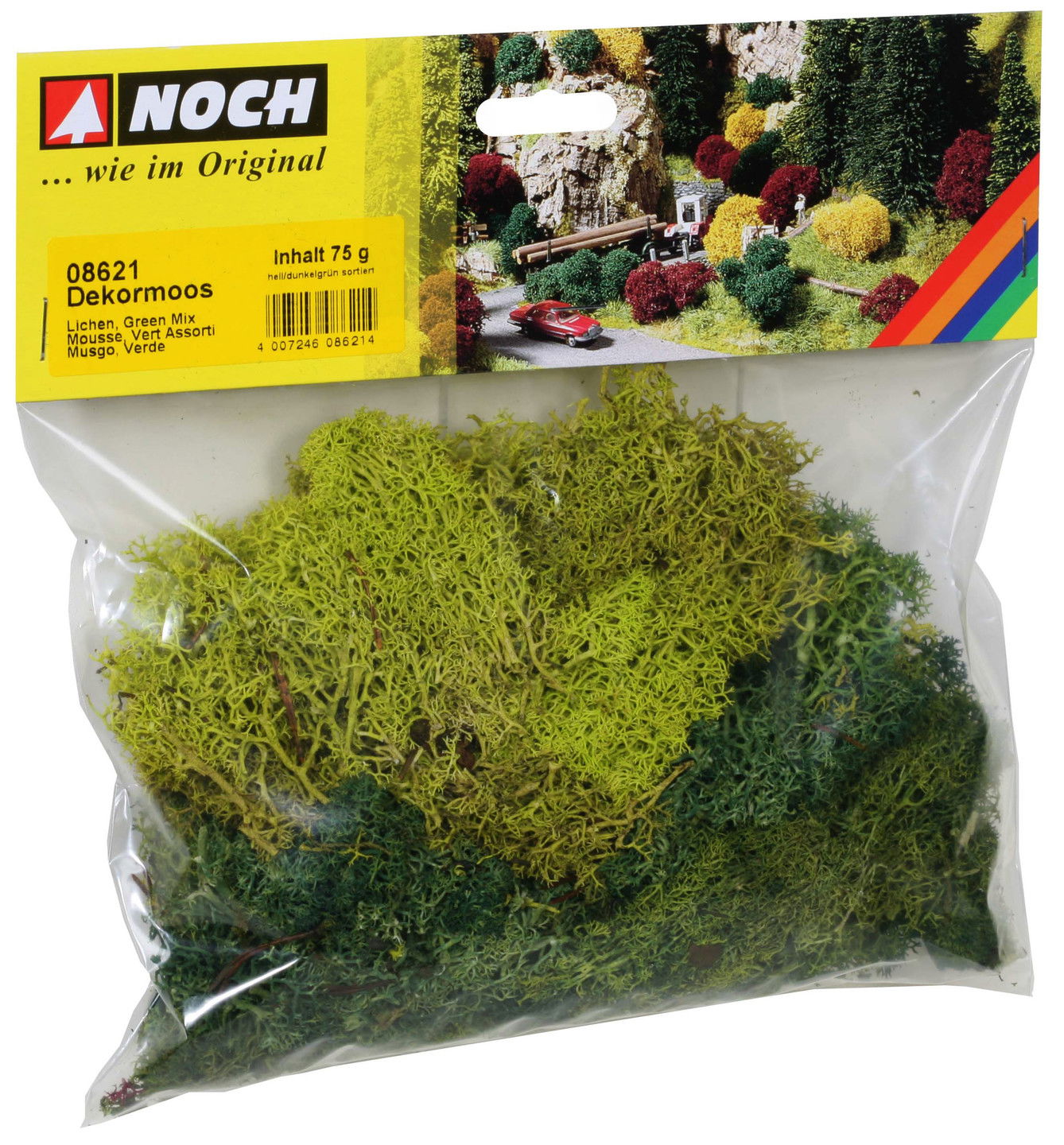 Lichen Dekormoos hell-/dunkelgrün