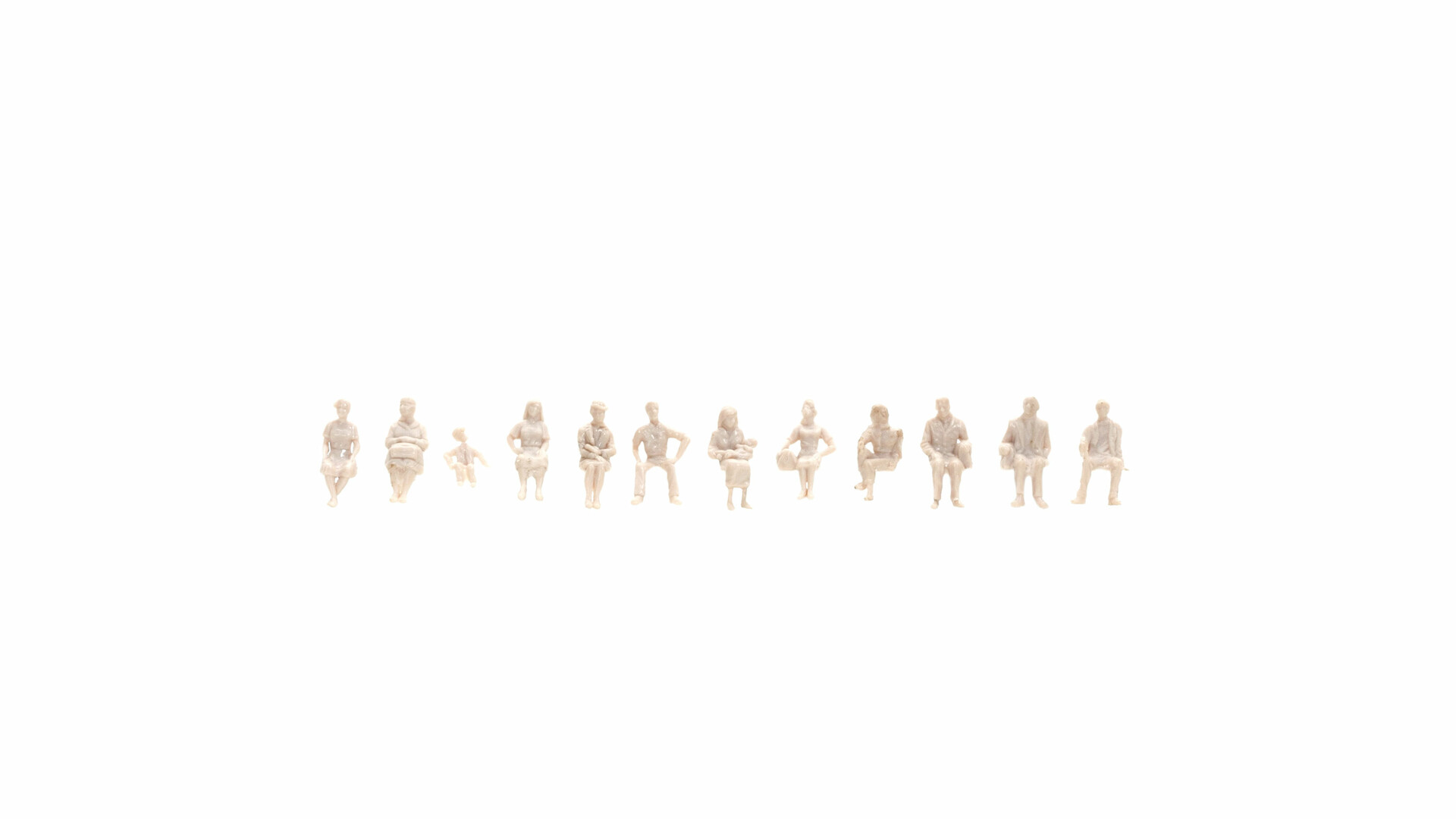 Sitting People, white, Architecture Line 1:100 Architecture Line