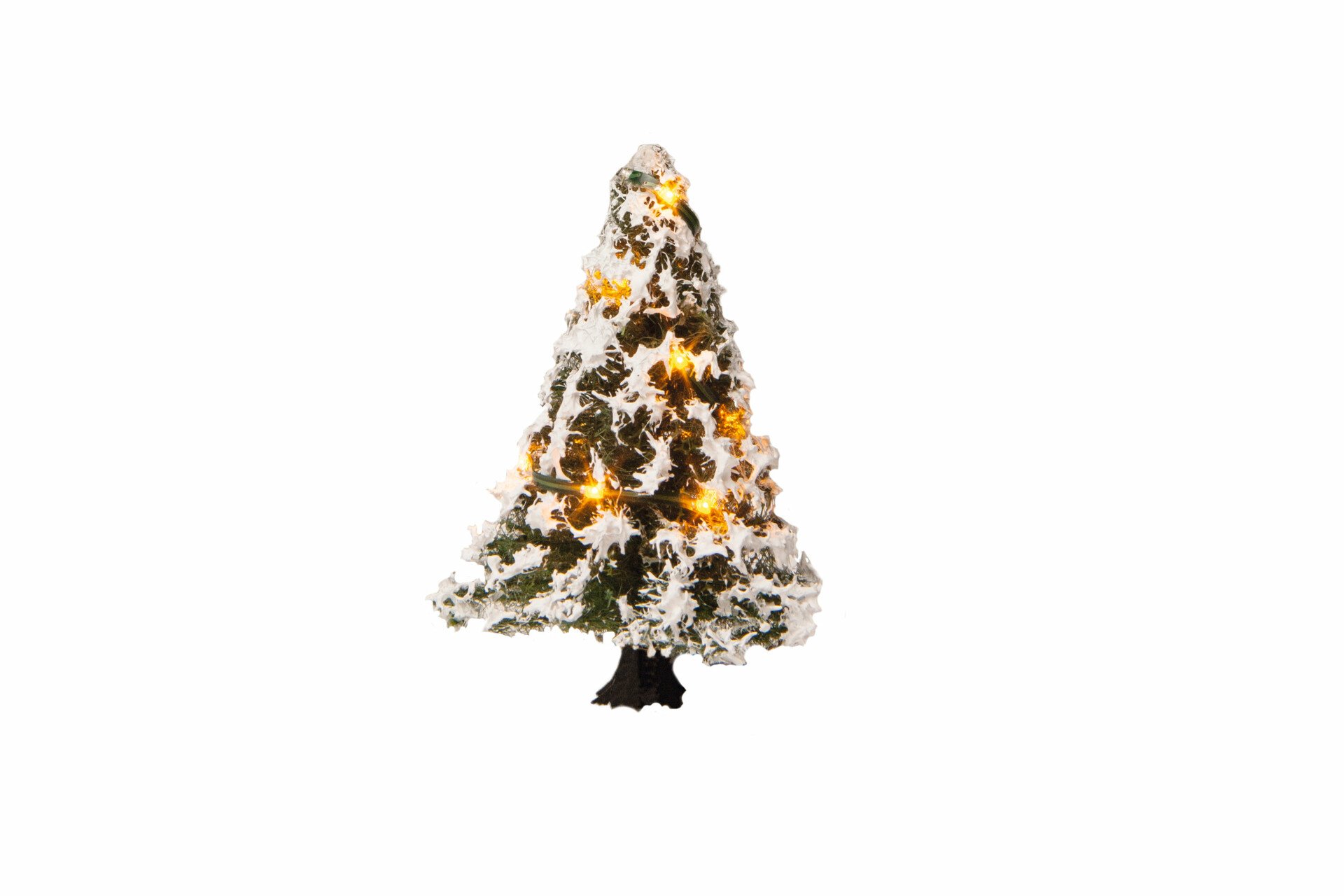 Beleuchteter Weihnachtsbaum mit 10 LEDs, verschneit, 5 cm hoch