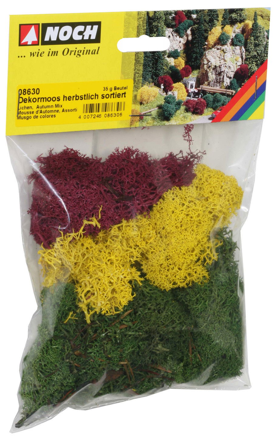Lichen Dekormoos, herbstlich sortiert