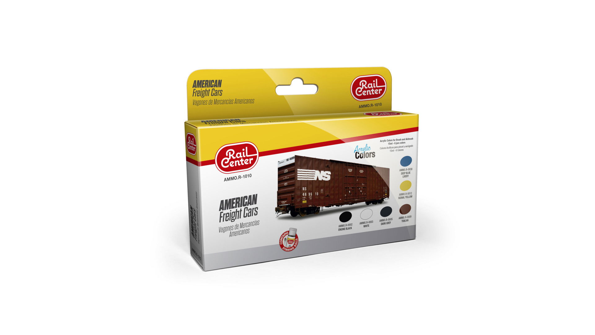 Amerikanische Güterwagen, Farb-Set Amerikanische Güterwagen, Farb-Set