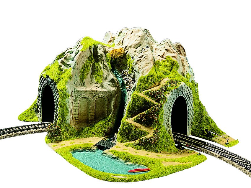Tunnel | Double Track, Straight, 30 x 28 cm | Landscape Design | NOCH